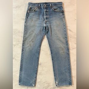 Men’s Levi’s 501 Original Fit Button Fly Distressed 34 x 30.5